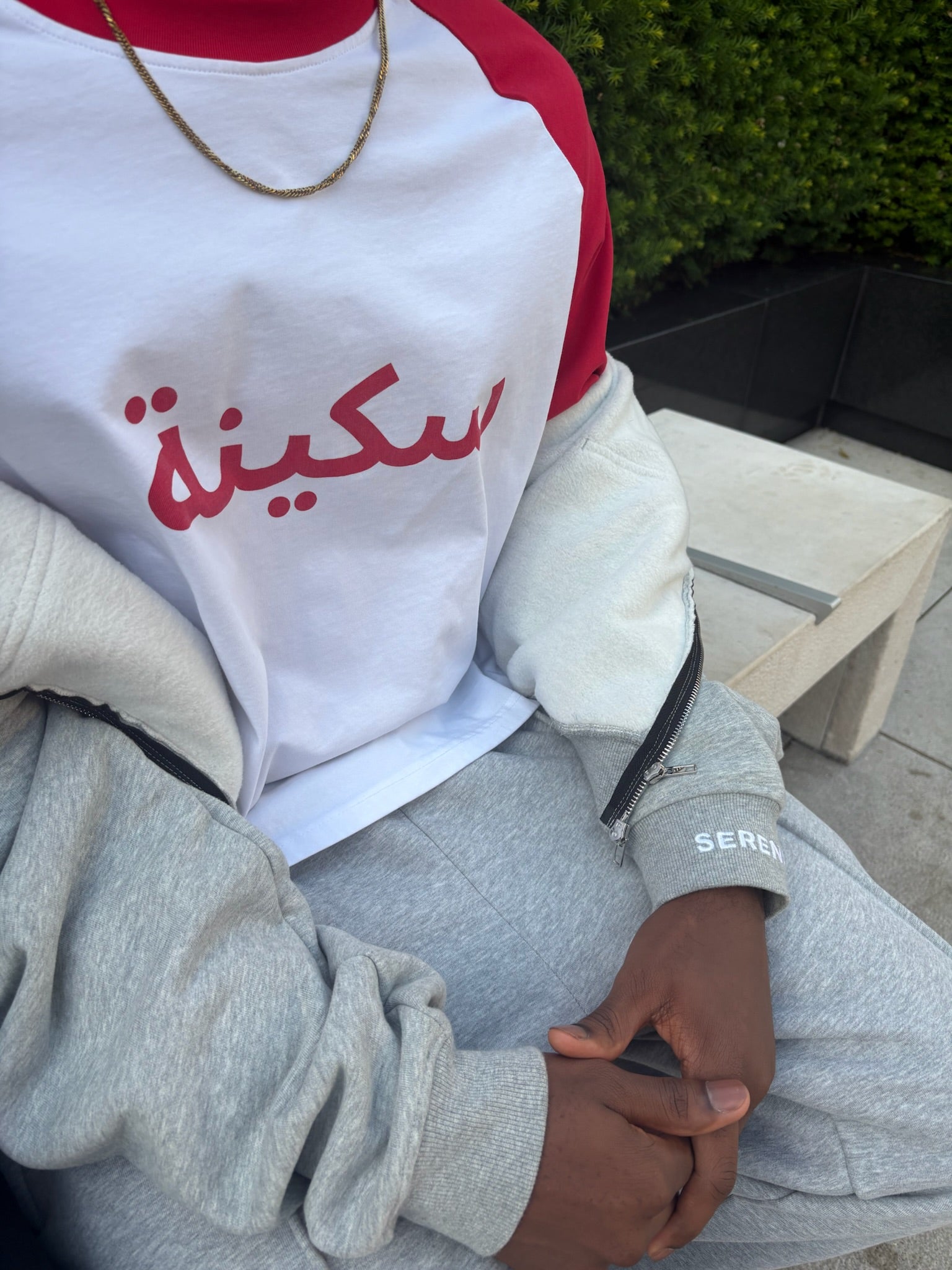 Grey Serenity Tracksuit + Red Arabic Longsleeve Serenity Toronto