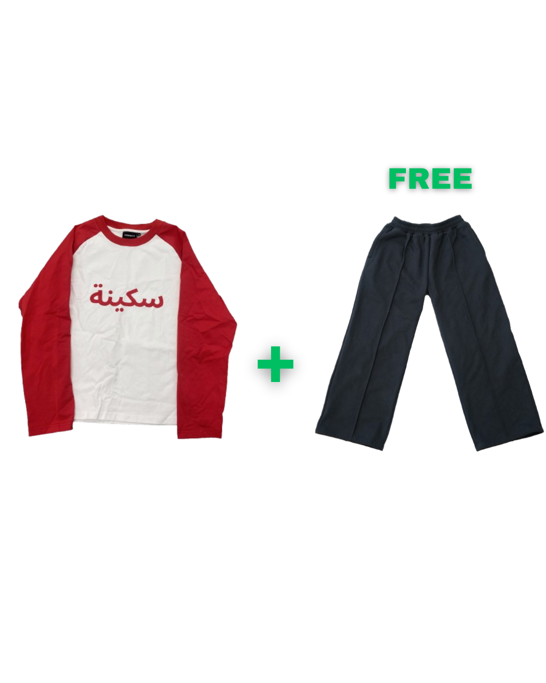 Red Arabic Longsleeve + Black Serenity Sweatpants Serenity Toronto