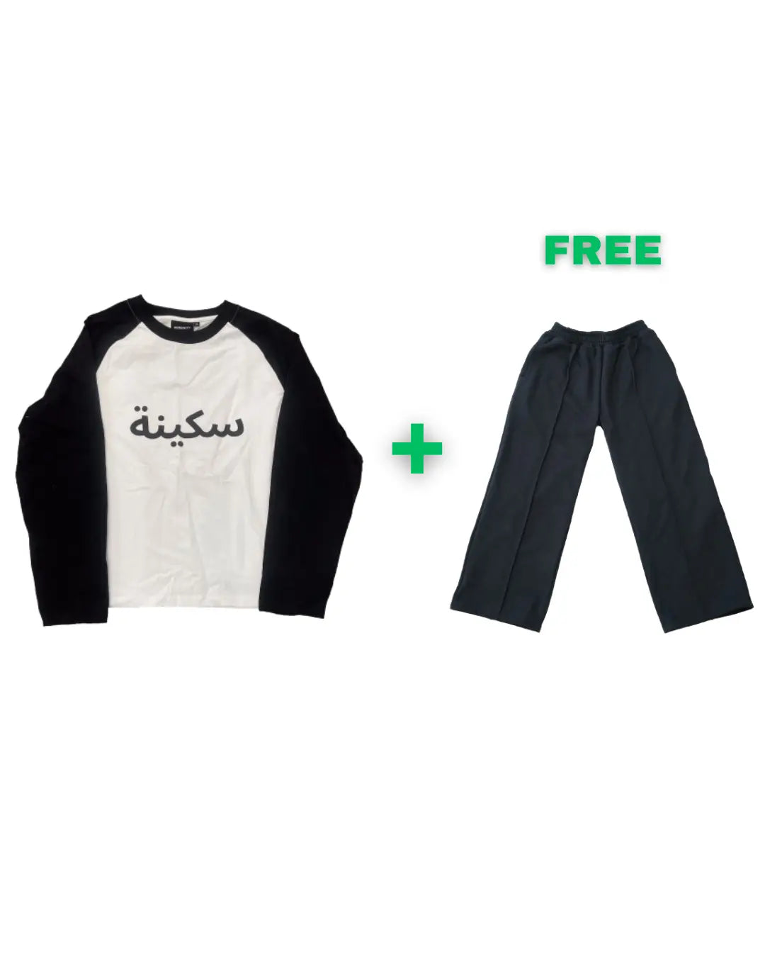 Black Arabic Longsleeve + Black Serenity Sweatpants Serenity Toronto