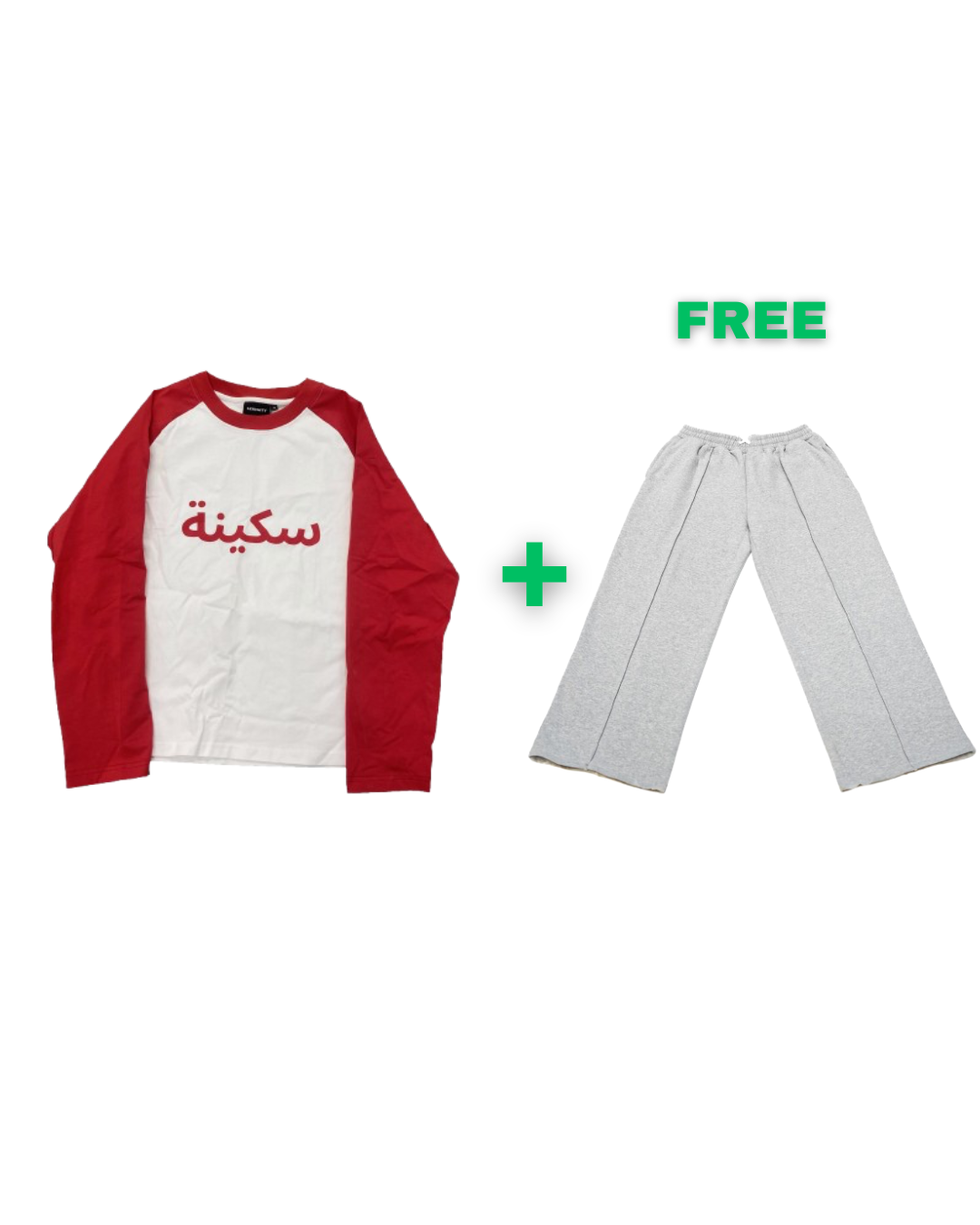 Red Arabic Longsleeve + Grey Serenity Sweatpants Serenity Toronto