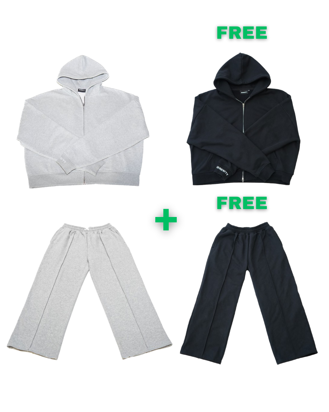 Black + Grey Serenity Tracksuit Serenity Toronto