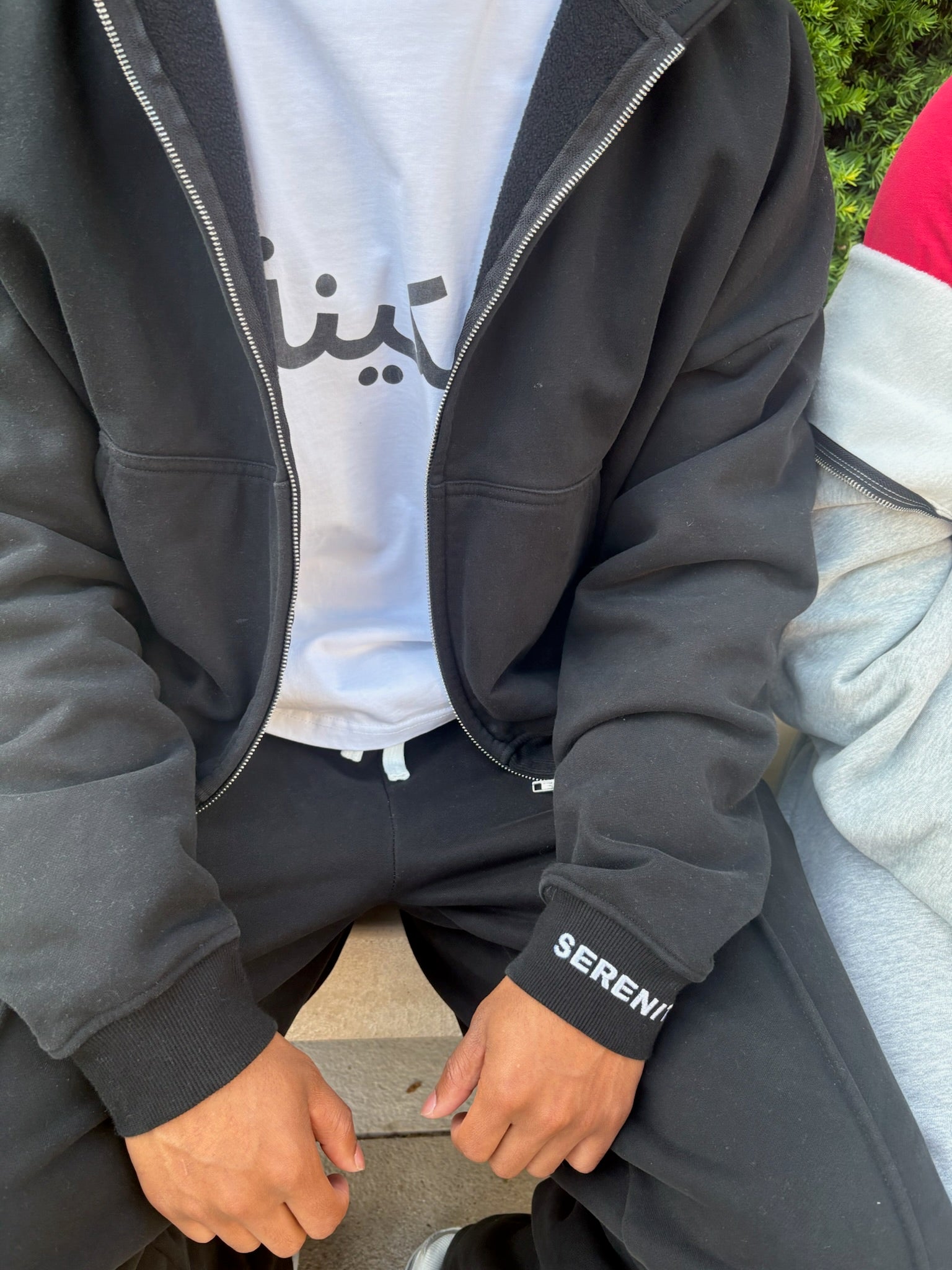 Black Serenity Tracksuit + Black Arabic Longsleeve Serenity Toronto